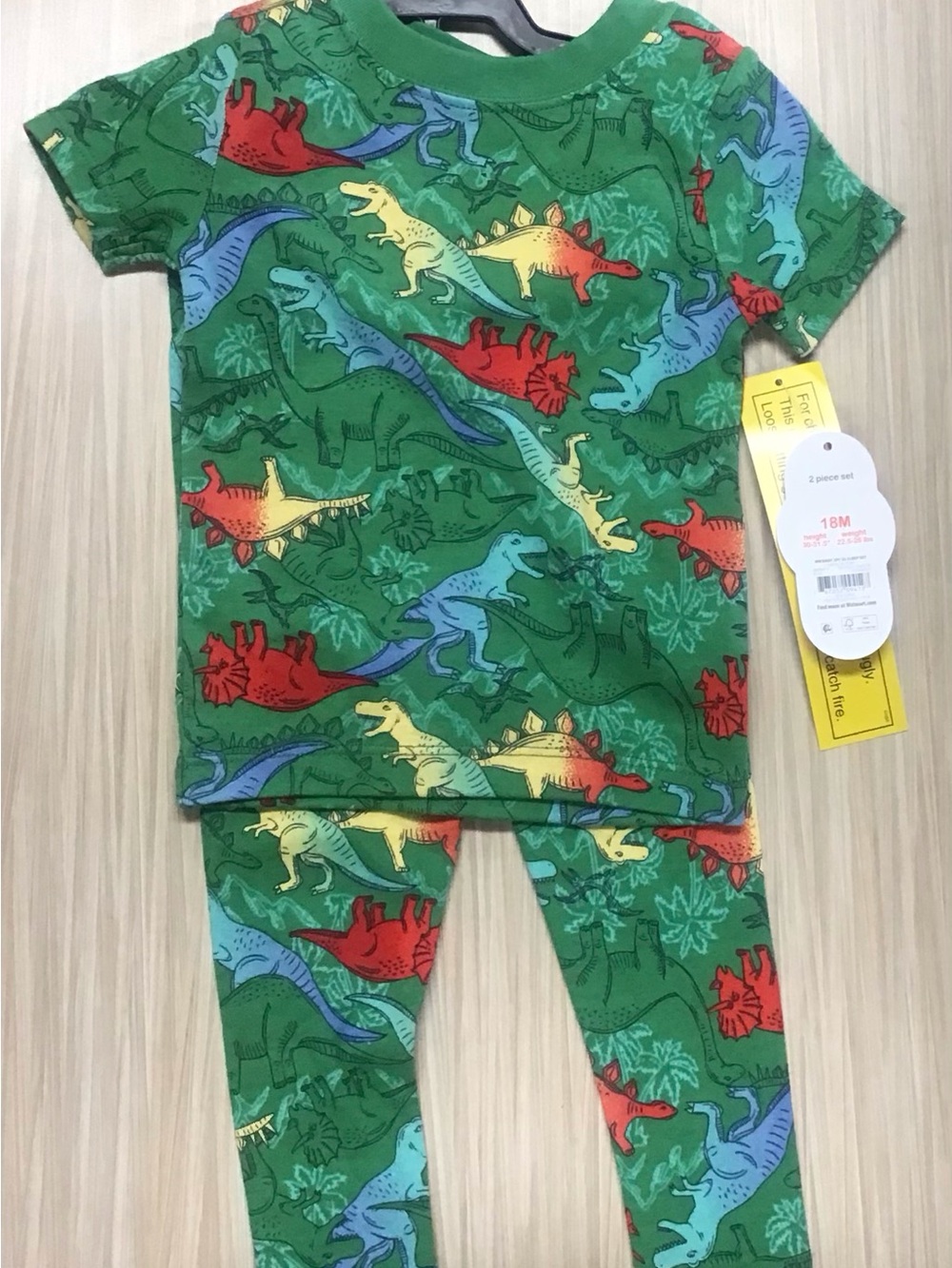 Wonder Nation Toddler Cotton Sleep Tee and Pants Pajama Set, 2-Piece